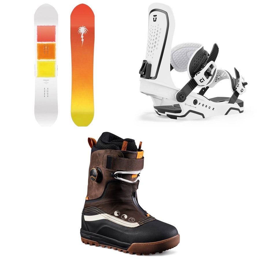 CAPiTA Spring Break Powder Racer Snowboard + Union Force Snowboard Bindings + Vans Infuse Snowsurf Snowboard Boots 2025