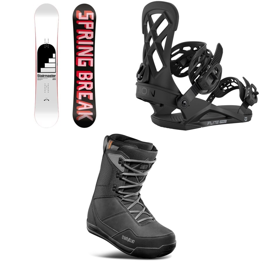 CAPiTA Spring Break Stairmaster Snowboard + Union Flite Pro Snowboard Bindings + thirtytwo Shifty Snowboard Boots 2026