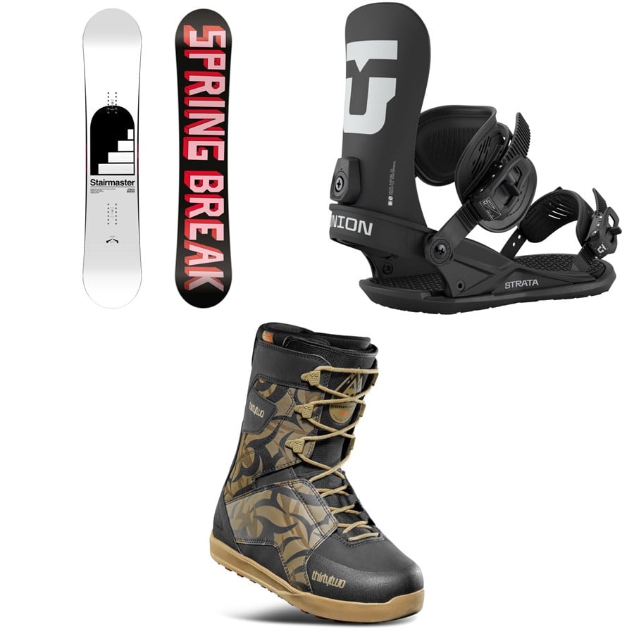 CAPiTA Spring Break Stairmaster Snowboard + Union Strata Snowboard Bindings + thirtytwo Lashed Snowboard Boots 2026