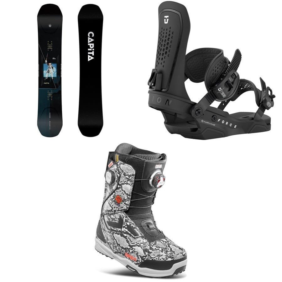 CAPiTA Super DOA Snowboard + Union Force Snowboard Bindings + Thirtytwo TM-2 Double Boa X Vizz Snowboard Boots 2026
