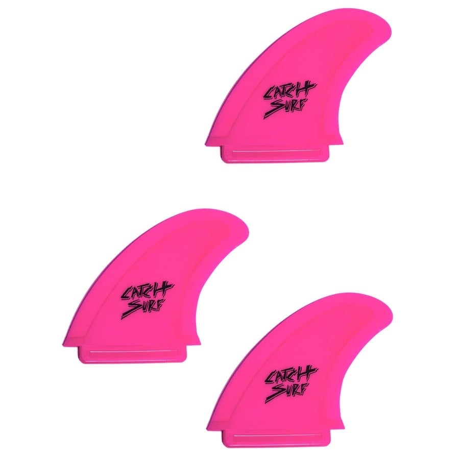 Catch Surf Hi-Performance Safety-Edge Tri Fin Set + Catch Surf Surf Wax