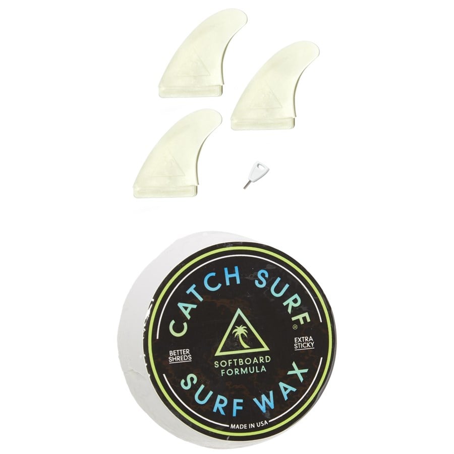 Catch Surf Hi-Performance Thruster Fin Set + Catch Surf Surf Wax