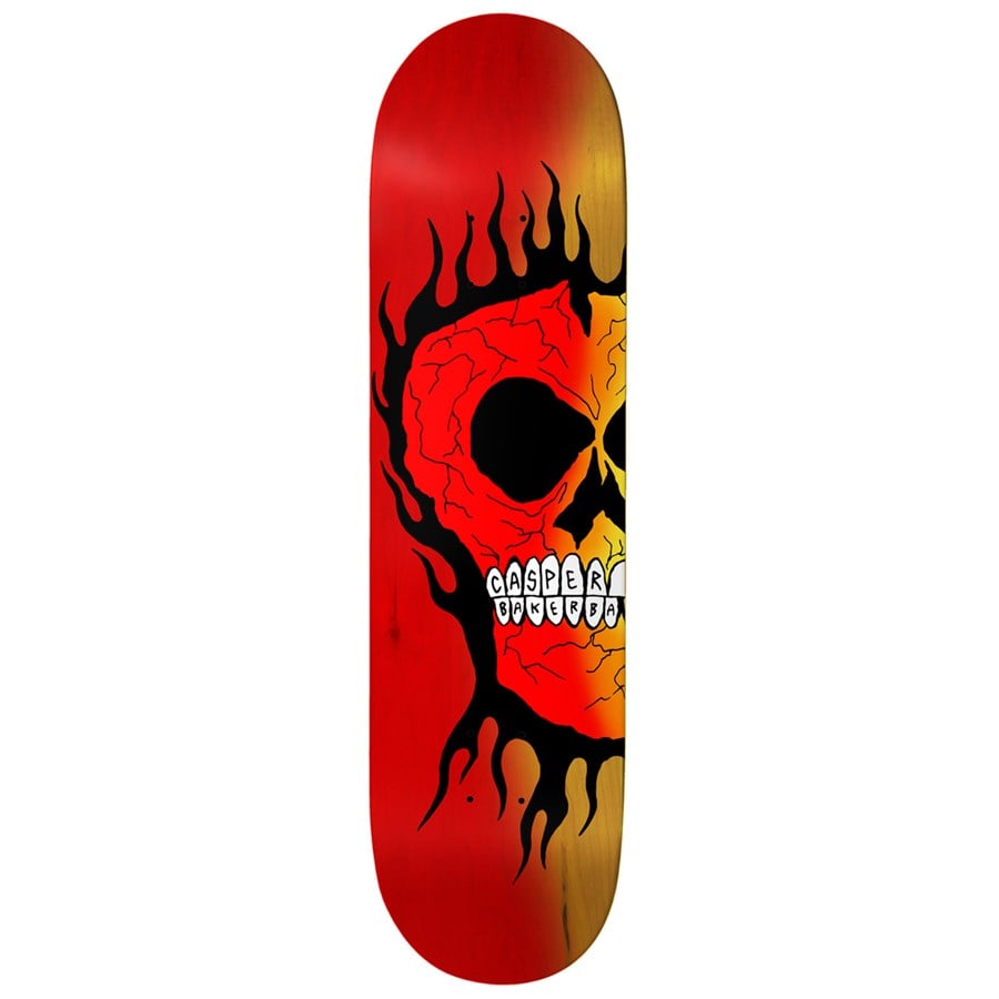 Baker Casper Rasta Skull 8.5 Skateboard Deck