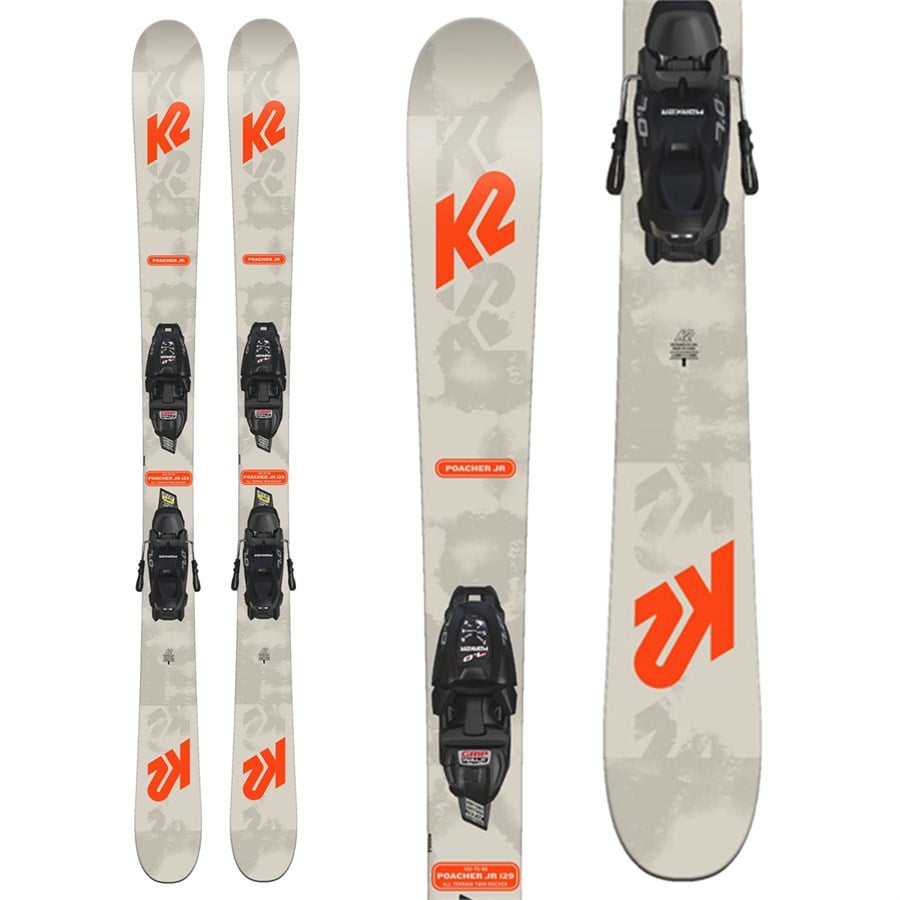 K2 Poacher Jr Skis + 7.0 FDT Bindings - Kids' 2024