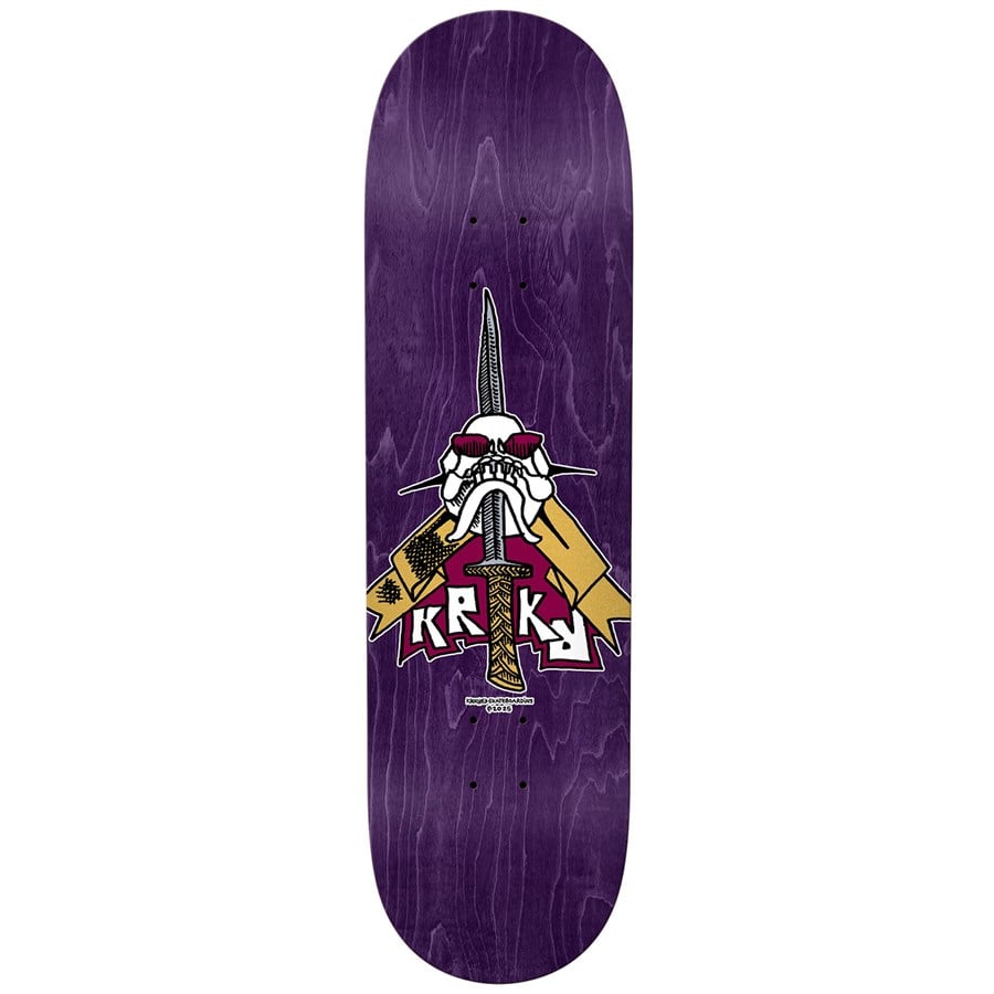 Krooked Team Skull Sword 8.75 Skateboard Deck