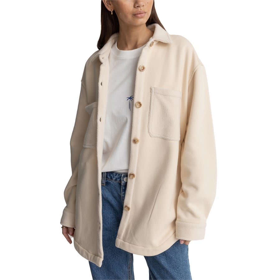 Rhythm Reverse Fleece Shacket - Women's