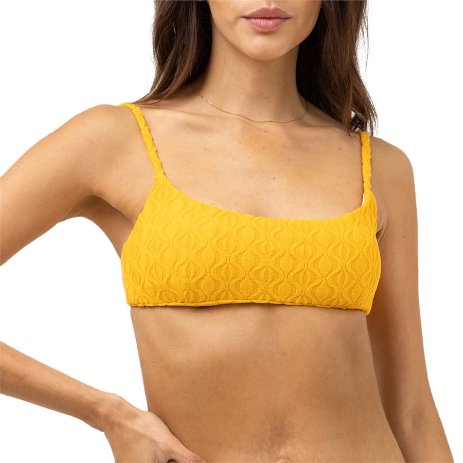 Rhythm Ripple Terry Crop Bikini Top - Women's