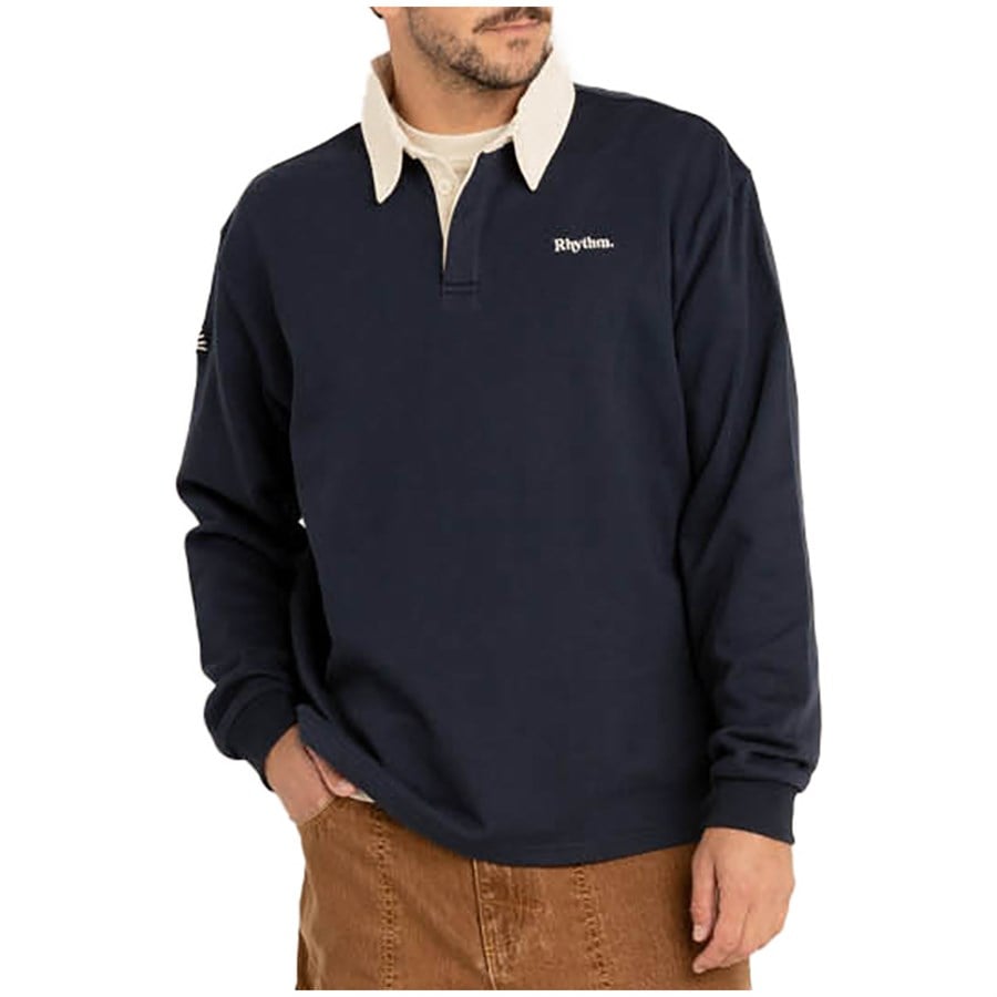 Rhythm Vintage Rugby Long-Sleeve Polo - Men's