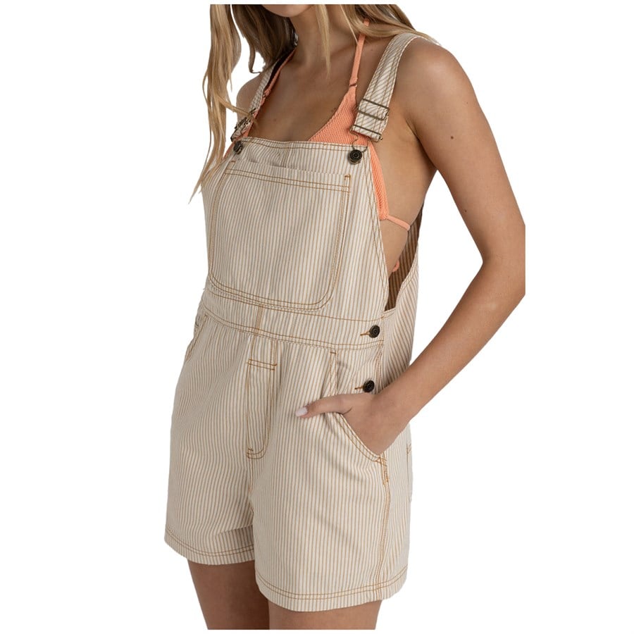 Rhythm Willa Stripe Short Overalls - Women's