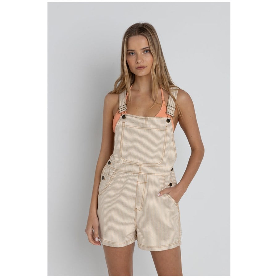 Rhythm Willa Stripe Short Overalls - Women's