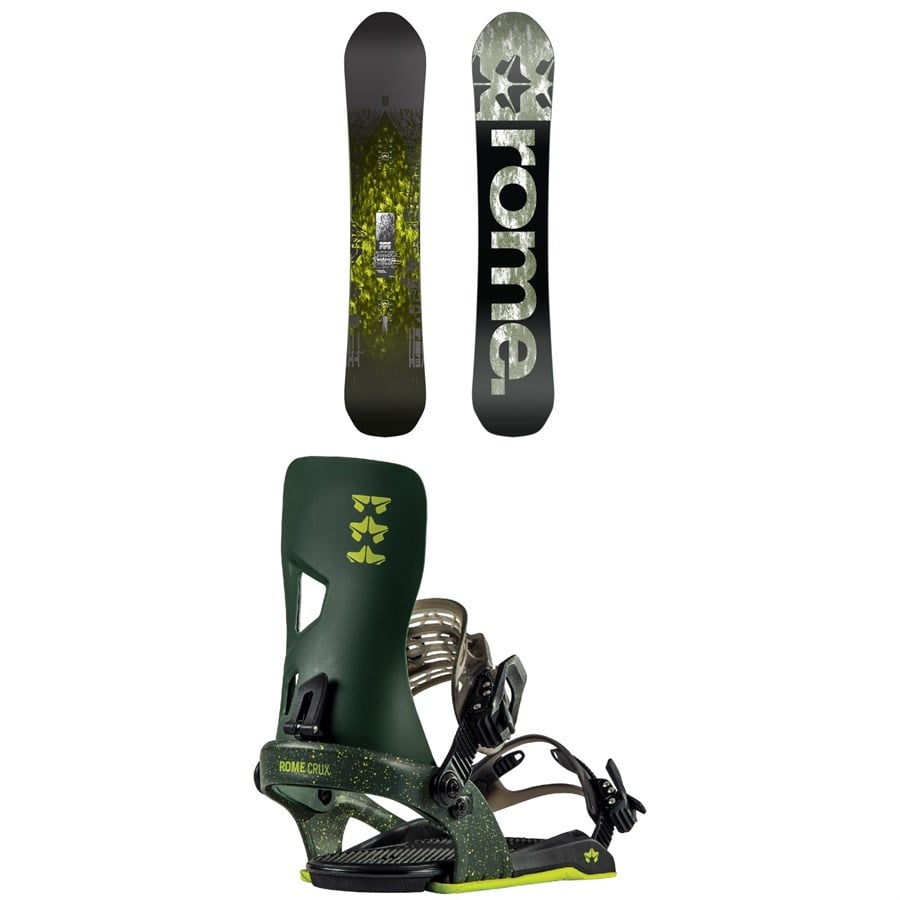 Rome Freaker Snowboard + Crux Snowboard Bindings