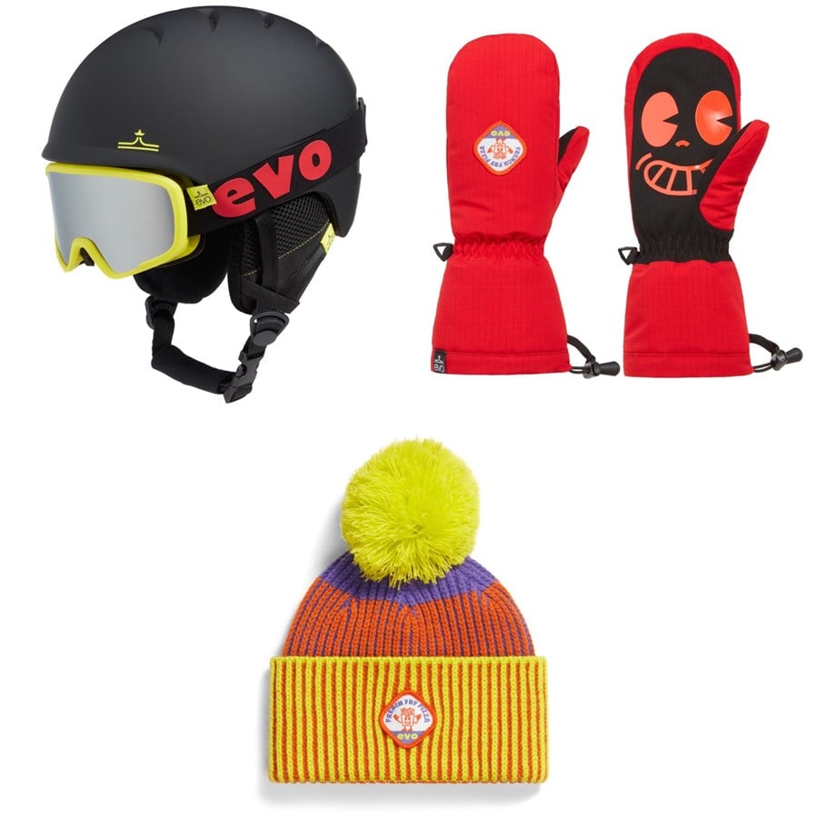 Evo Sessel Helmet + Goggle Combo + Sessel Mittens + Sessel Polylana Pom Beanie - Kids'