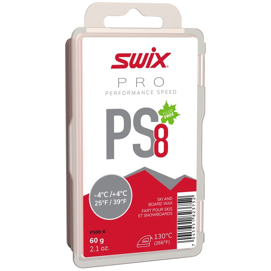 SWIX PS8 Red -4°C/4°C 60g Wax