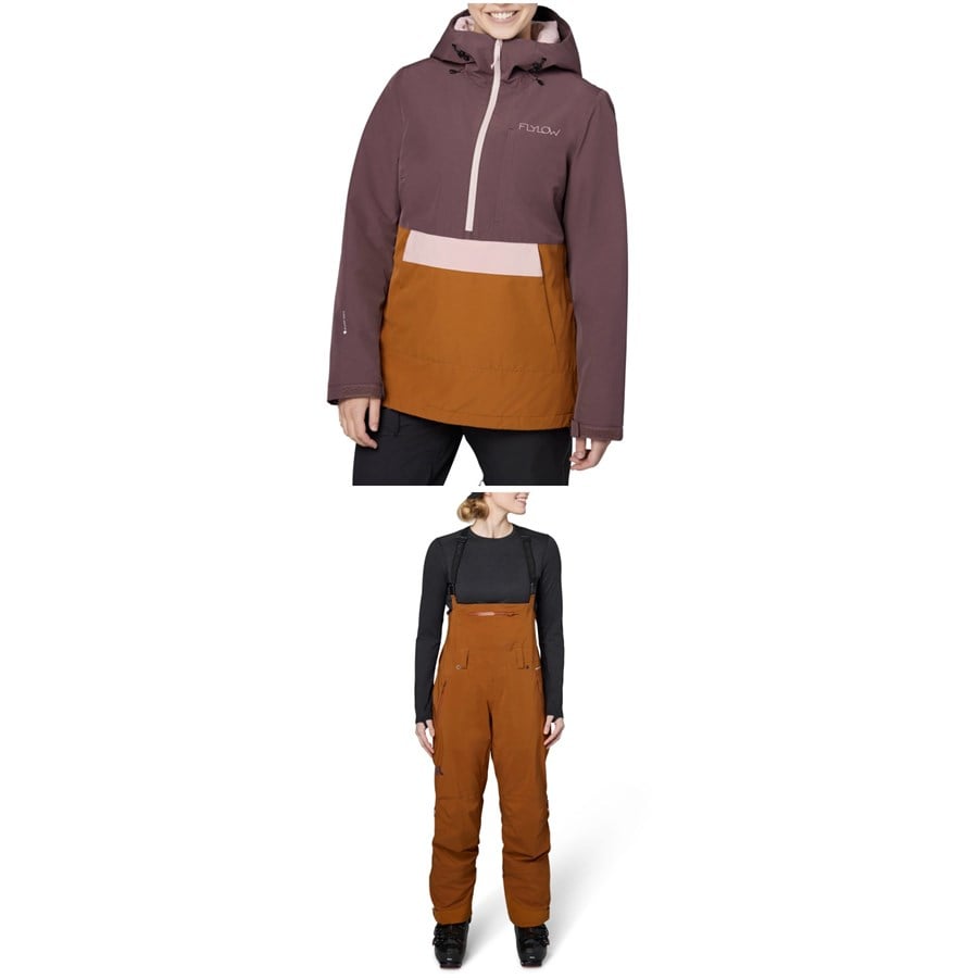 Flylow Sarah Anorak Jacket + Siren Bibs - Women's 2024