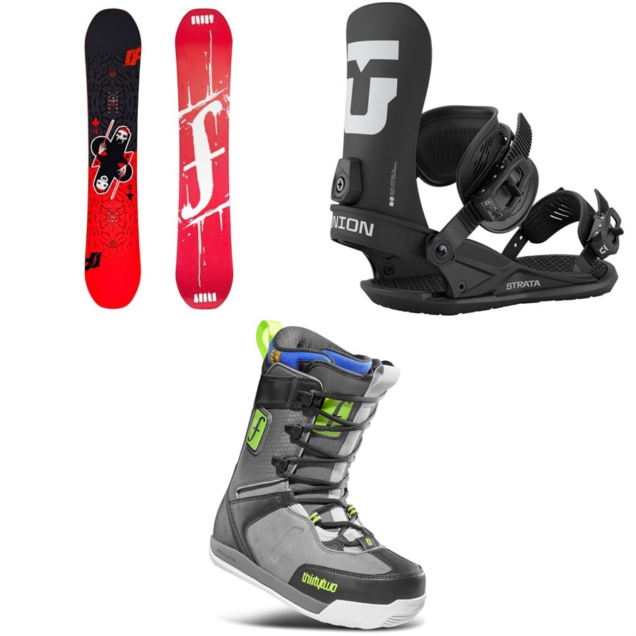 Forum Destroyer Snowboard + Union Strata Snowboard Bindings + thirtytwo JP Walker Forum Pro Snowboard Boots 2026
