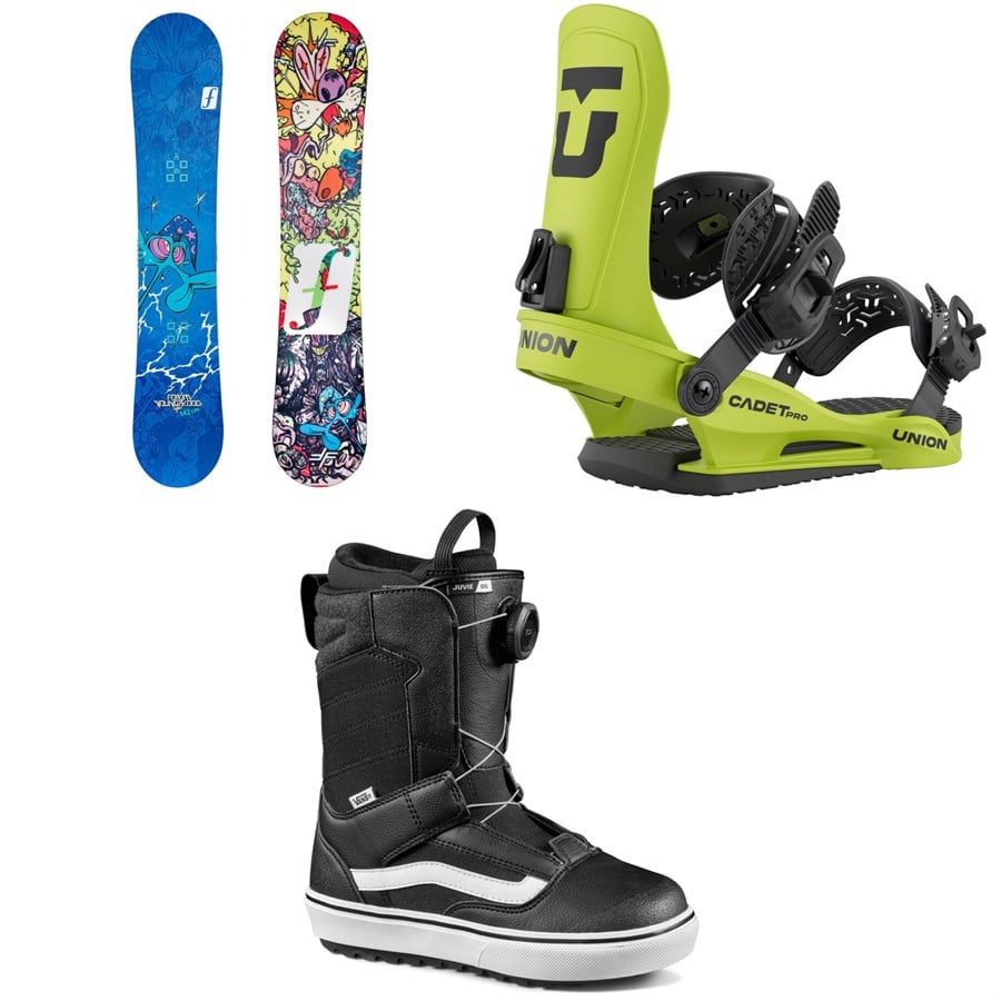 Forum Youngblood Mini Snowboard + Union Cadet Pro Snowboard Bindings + Vans Juvie OG Snowboard Boots - Kids' 2026
