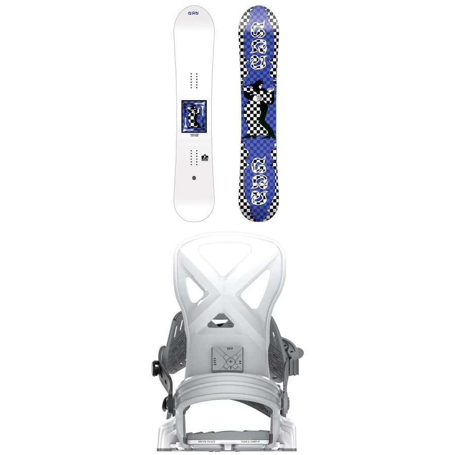 GNU 4x4 C3 Snowboard + Bent Metal Anvil Snowboard Bindings 2026