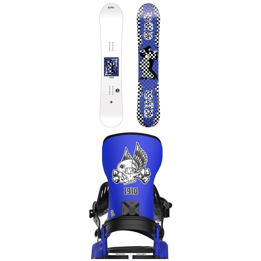 GNU 4x4 C3 Snowboard + Bent Metal Transfer Snowboard Bindings 2026