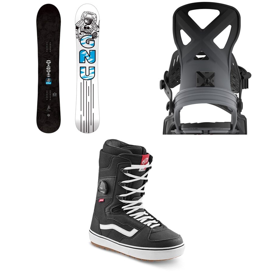GNU Antigravity C3 Snowboard + Bent Metal Anvil Snowboard Bindings + Vans Invado OG Snowboard Boots 2026
