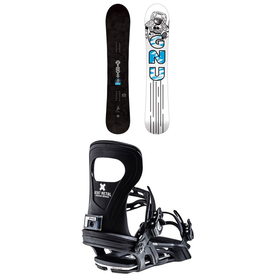 GNU Antigravity C3 Snowboard + Bent Metal Bolt Snowboard Bindings 2026