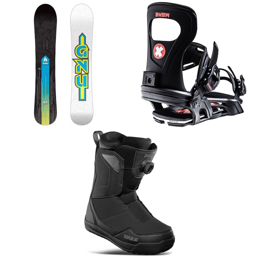 GNU Antigravity C3 Snowboard + Bent Metal Joint Snowboard Bindings + thirtytwo Shifty Boa Snowboard Boots 2025