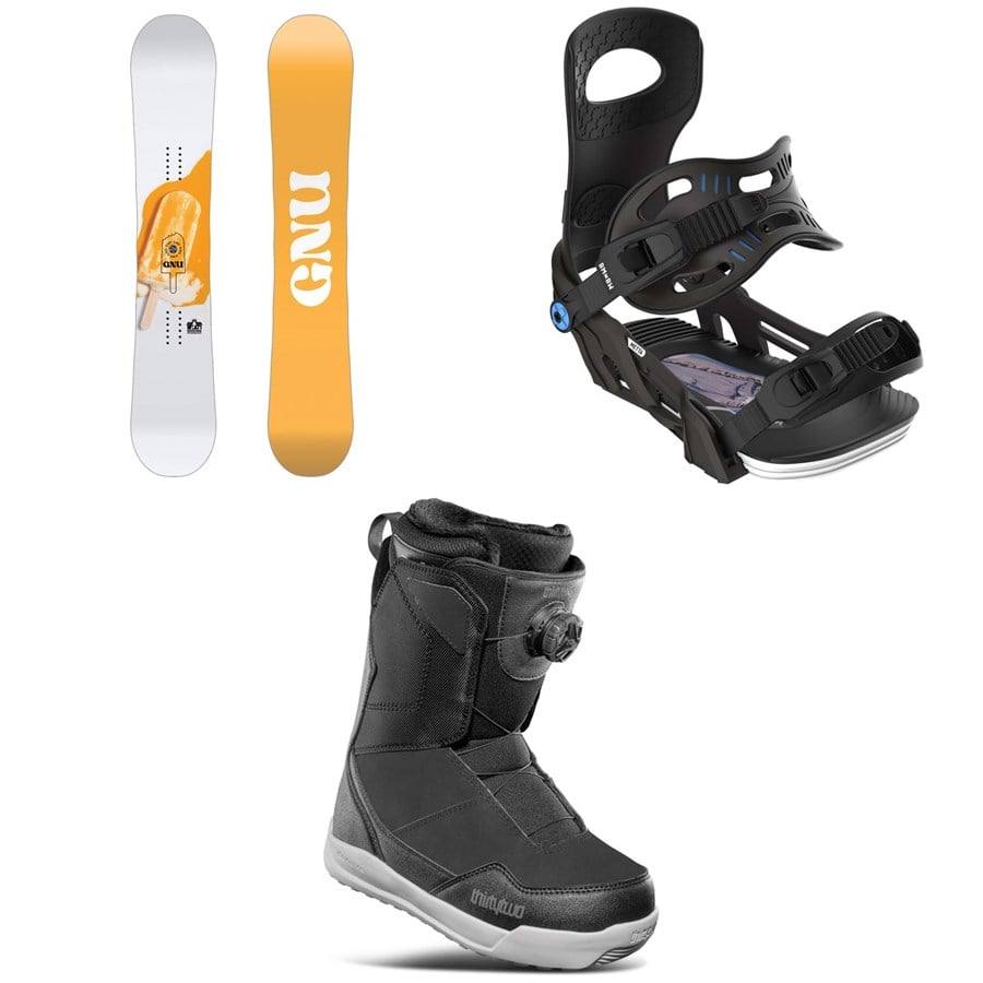 GNU B-Nice BTX Snowboard + Bent Metal Metta Snowboard Bindings + thirtytwo Shifty Boa Snowboard Boots - Women's 2025