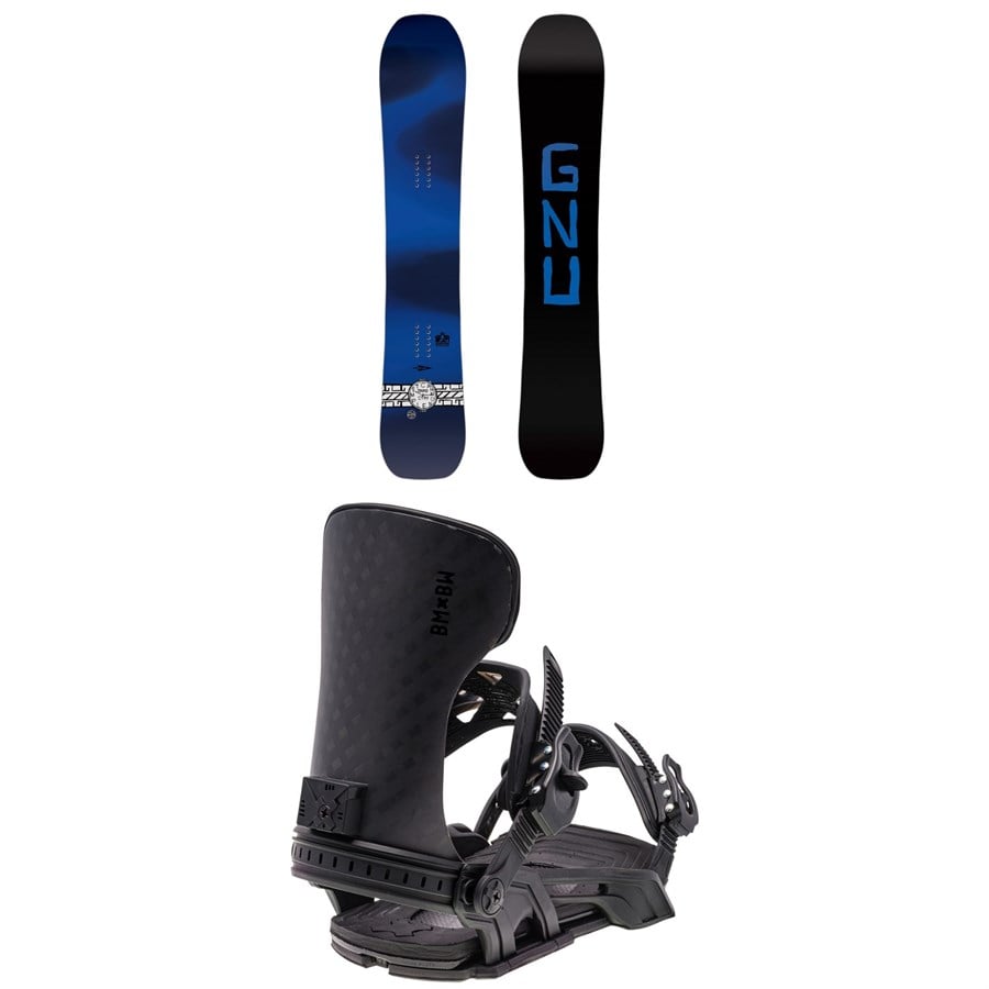 GNU Banked Country C3 Snowboard + Bent Metal Solution Snowboard Bindings 2026