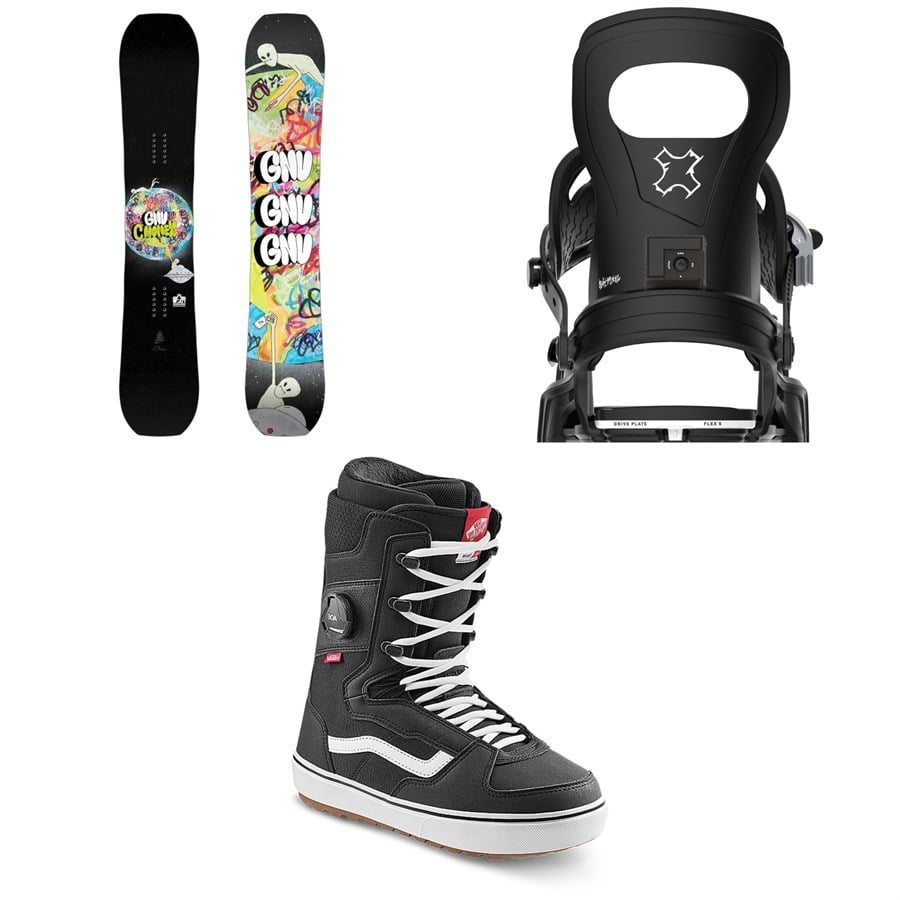 GNU C-Money C3 Snowboard + Bent Metal Joint Snowboard Bindings + Vans Invado OG Snowboard Boots 2026