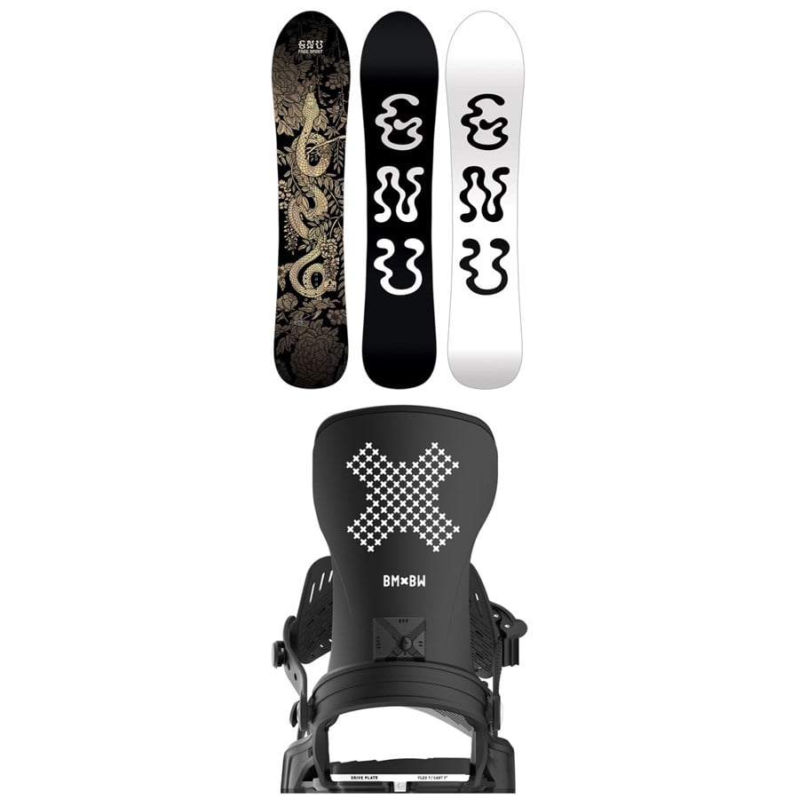 GNU Free Spirit C3 Snowboard + Bent Metal Stylist Snowboard Bindings - Women's 2026