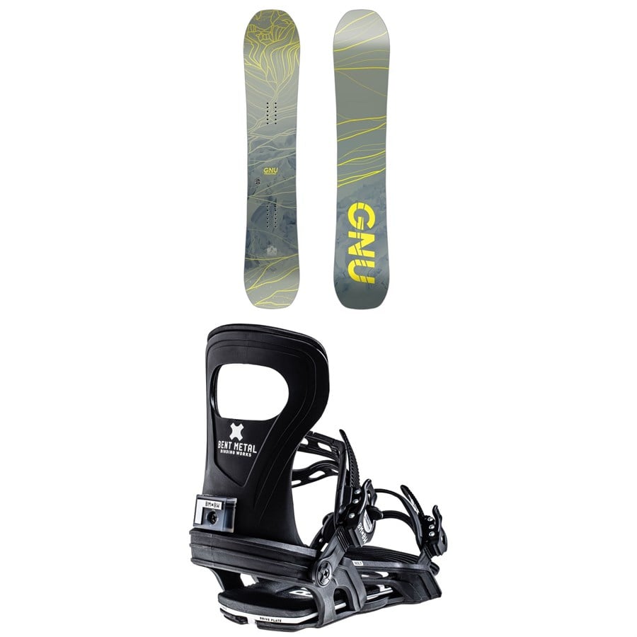 GNU Frosting C2 Snowboard + Bent Metal Bolt Snowboard Bindings - Women's 2025