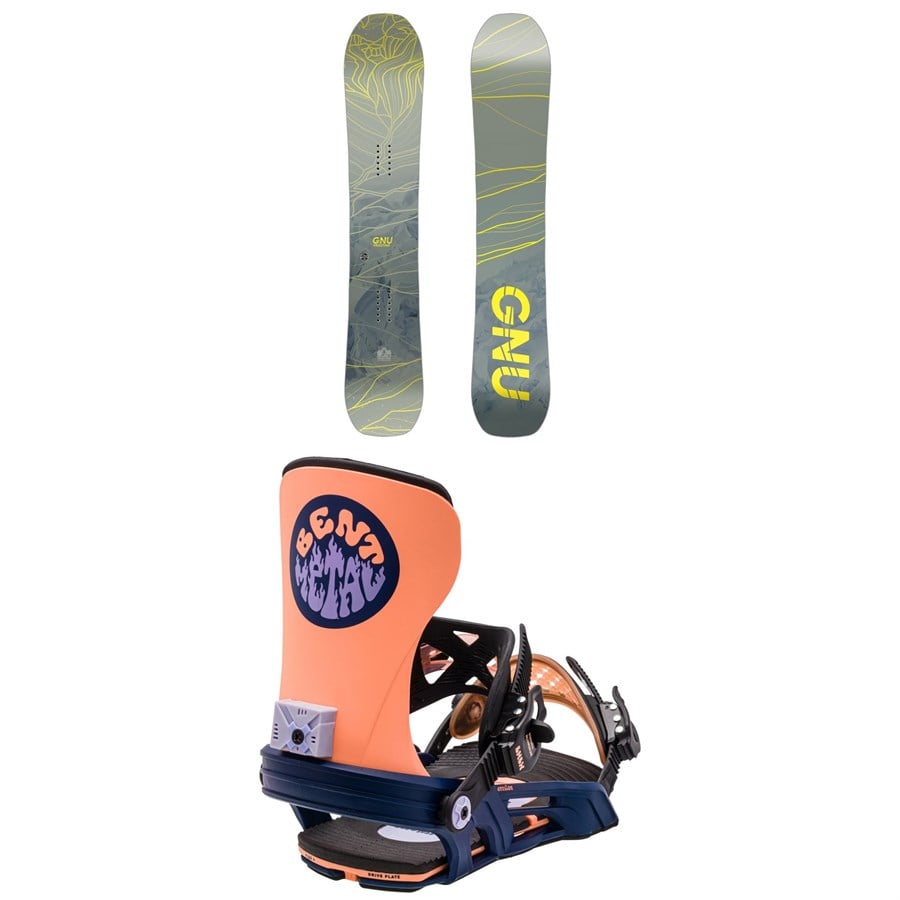 GNU Frosting C2 Snowboard + Bent Metal Stylist Snowboard Bindings - Women's