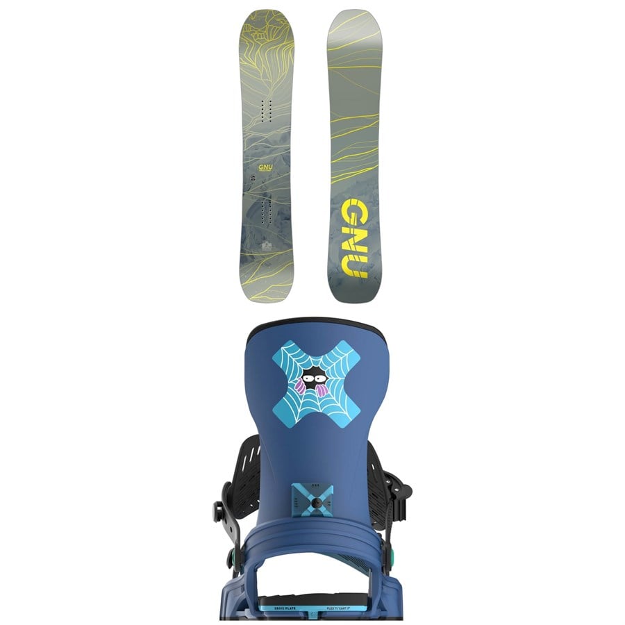 GNU Frosting C2 Snowboard + Bent Metal Stylist Snowboard Bindings - Women's 2025