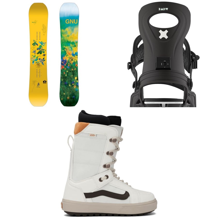 GNU Gloss-C C3 Snowboard + Bent Metal Metta Snowboard Bindings + Vans Hi Standard OG Snowboard Boots - Women's 2026