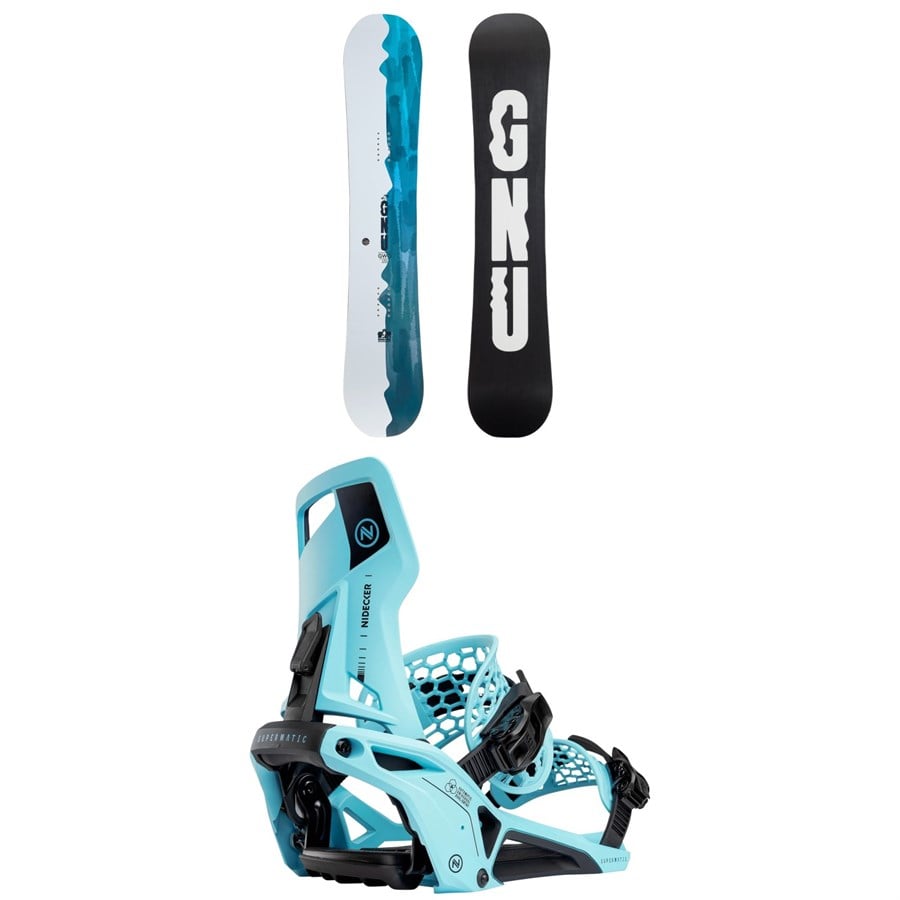 GNU GWO C3 LTD Snowboard + Nidecker Supermatic Snowboard Bindings 2025