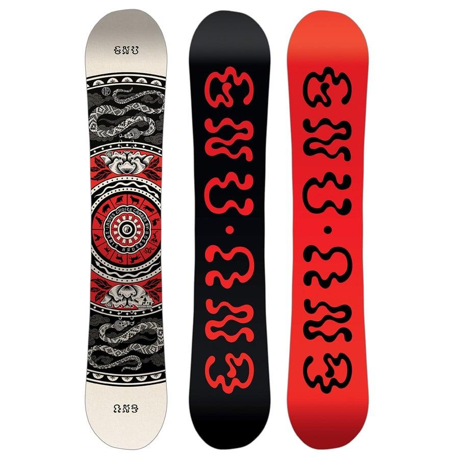 GNU Ladies Choice Asym C3 Snowboard + Bent Metal Metta Snowboard Bindings - Women's 2026