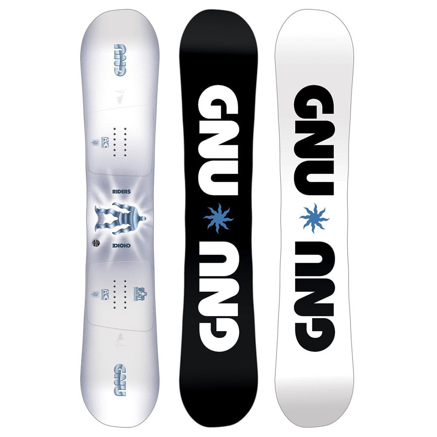 GNU Riders Choice Asym C2X Snowboard + Bent Metal Lightning Supermatic Snowboard Bindings 2026