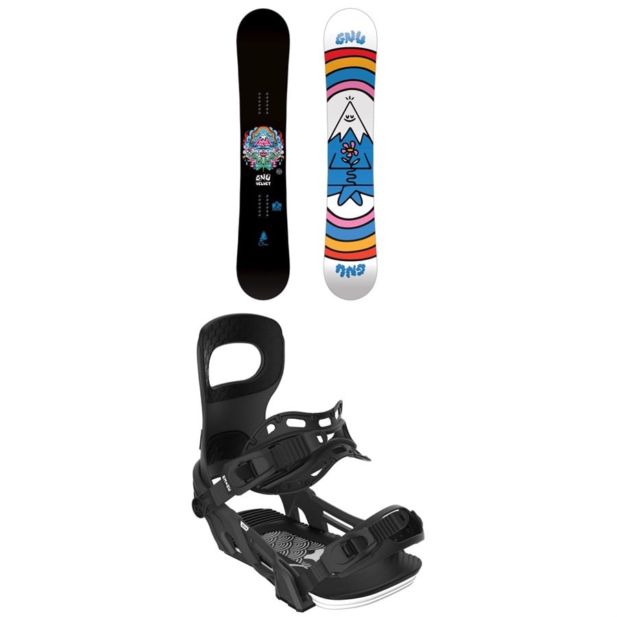 GNU Velvet C2 Snowboard + Bent Metal Beam Snowboard Bindings - Women's 2026