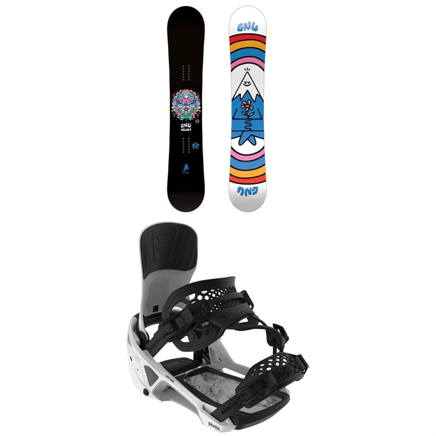 GNU Velvet C2 Snowboard + Bent Metal Lightning Supermatic Snowboard Bindings - Women's 2026