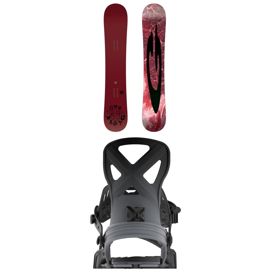 GNU Wagyu C3 Snowboard + Bent Metal Anvil Snowboard Bindings 2026