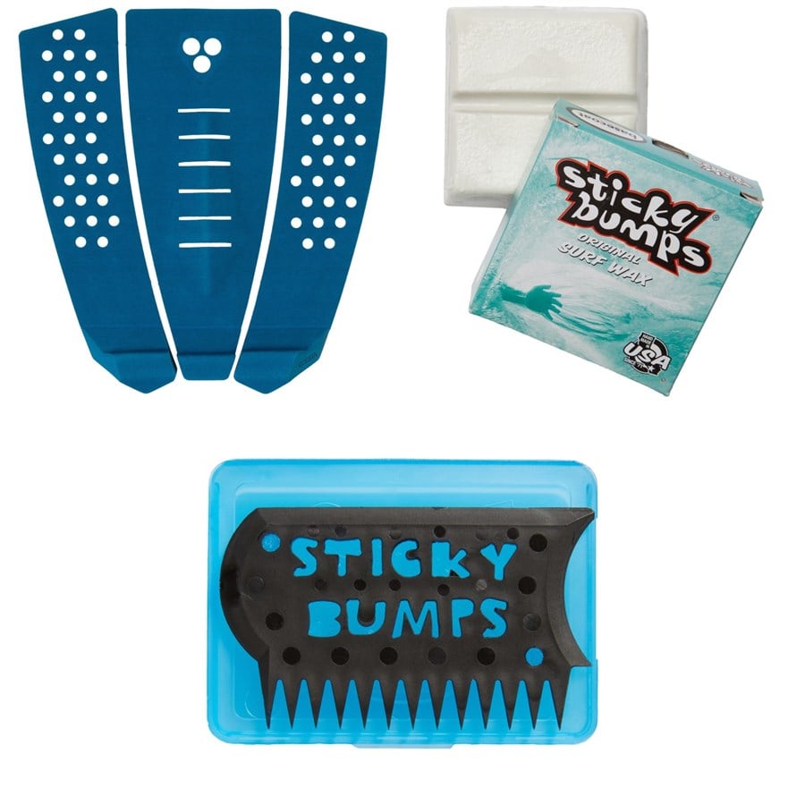 Gorilla Grip Skinny Three Traction Pad + Sticky Bumps Basecoat Wax + Wax Comb & Box