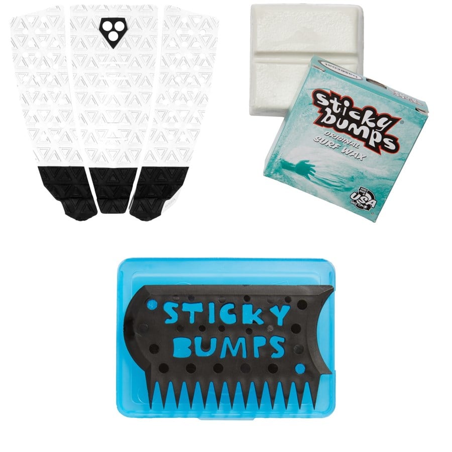 Gorilla Grip Tres Traction Pad + Sticky Bumps Basecoat Wax + Wax Comb & Box