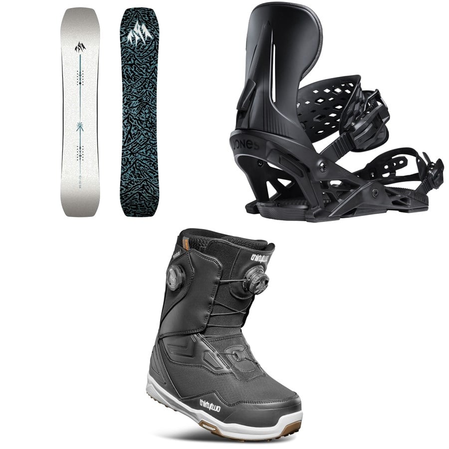 Jones Aviator 2.0 Snowboard + Mercury Snowboard Bindings + Thirtytwo TM-2 Double Boa Snowboard Boots 2026