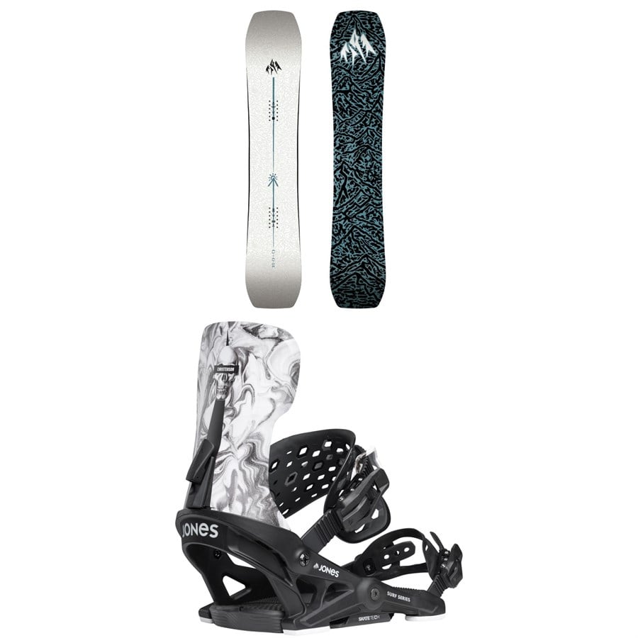 Jones Aviator 2.0 Snowboard + Meteorite Surf Series Snowboard Bindings 2026