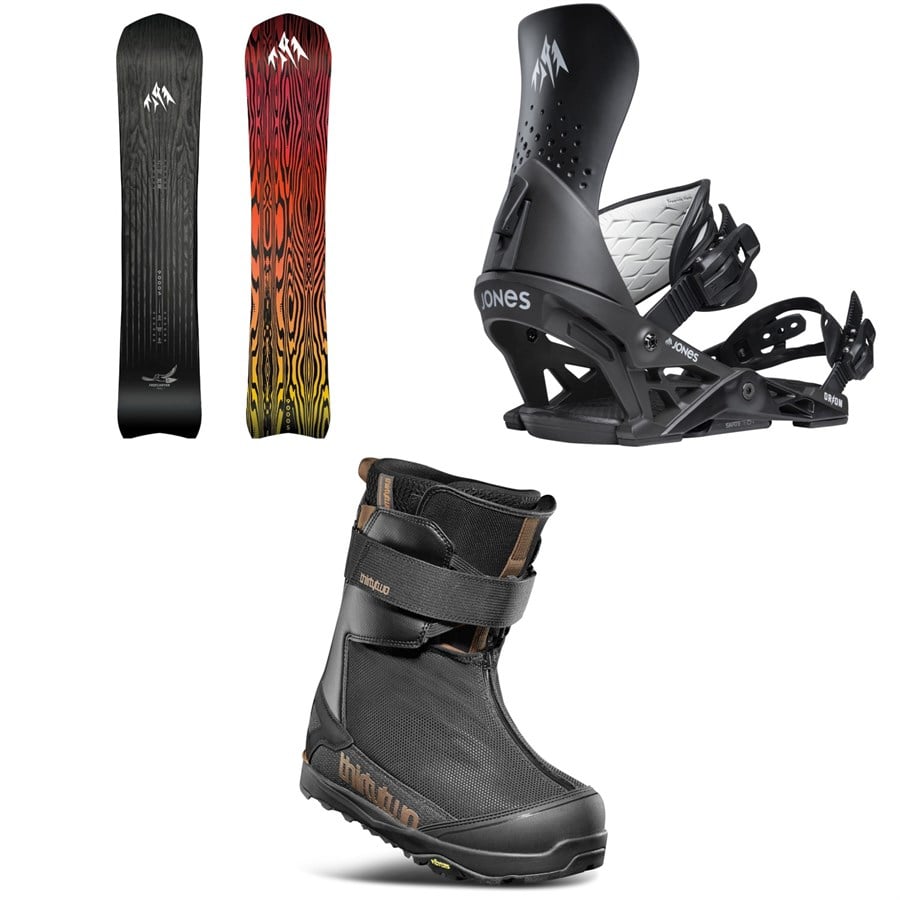 Jones Freecarver 9000S Snowboard + Orion Snowboard Bindings + thirtytwo TM-2 Jones Snowboard Boots 2026