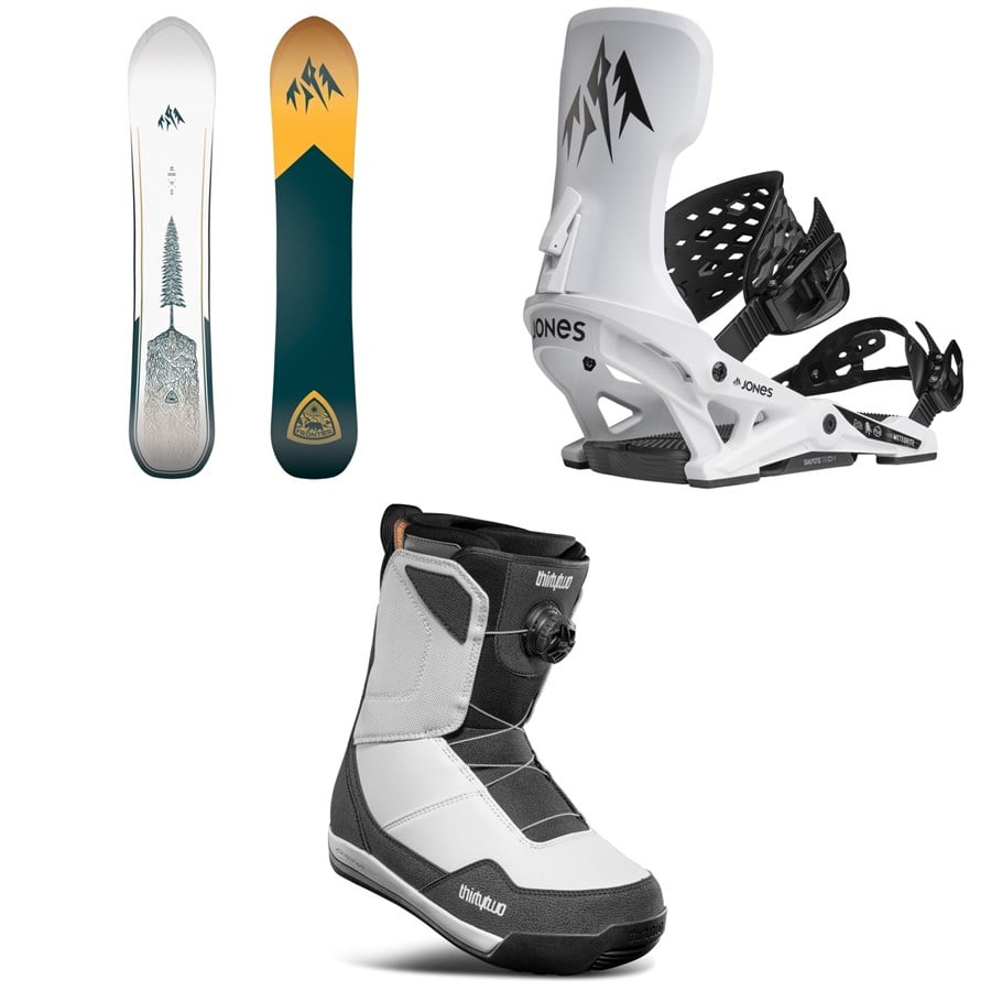 Jones Frontier 2.0 Snowboard + Meteorite Snowboard Bindings + thirtytwo Shifty Boa Snowboard Boots 2026