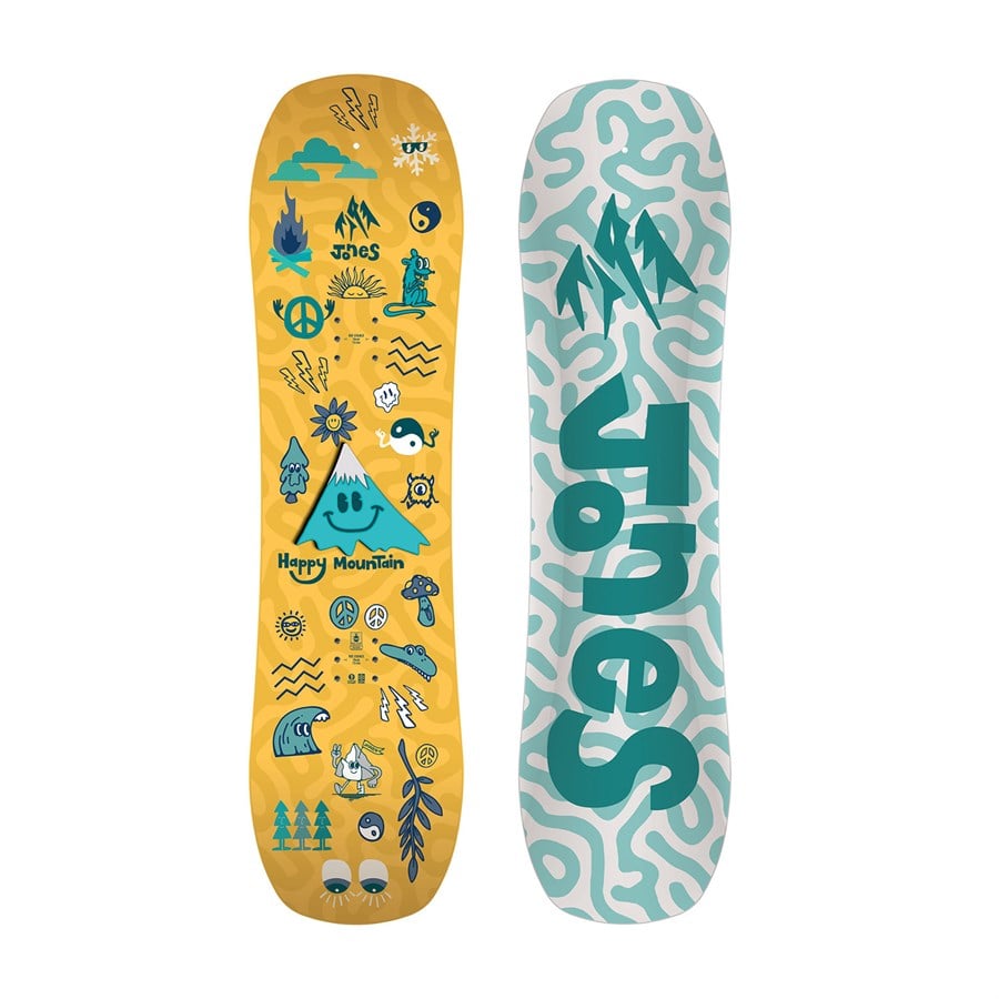 Jones Happy Mountain Snowboard + Happy Mountain One Strap Snowboard Bindings - Kids' 2026
