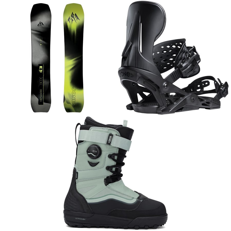 Jones Howler Snowboard + Mercury Snowboard Bindings + Vans Infuse Snowboard Boots 2026