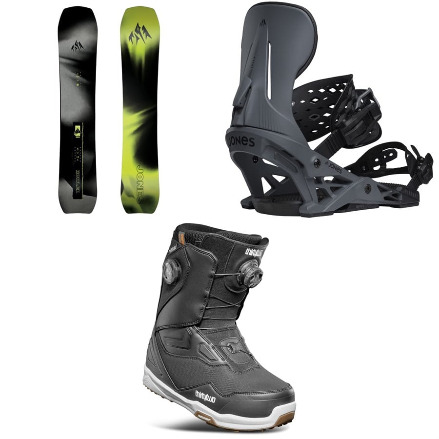 Jones Howler Snowboard + Mercury Snowboard Bindings + thirtytwo TM-2 Double Boa Snowboard Boots 2026