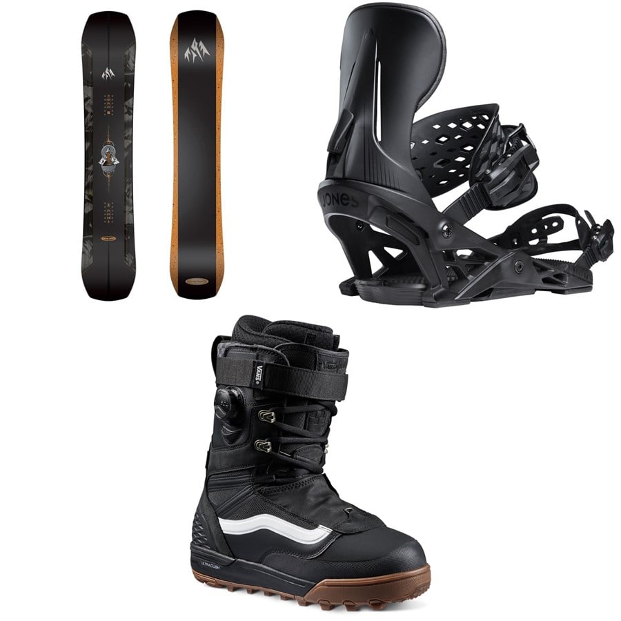 Jones Mountain Twin Pro Snowboard + Mercury Snowboard Bindings + Vans Infuse Snowboard Boots 2026