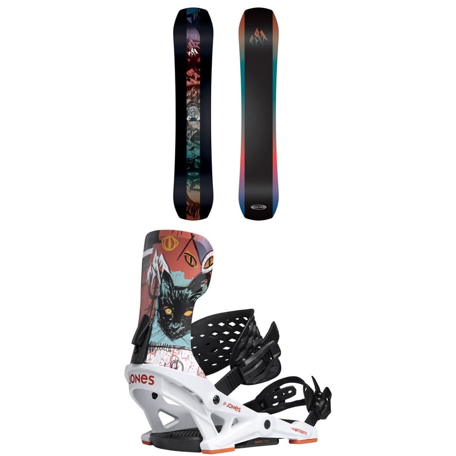 Jones Mountain Twin Snowboard + Meteorite Rallycat Snowboard Bindings 2026